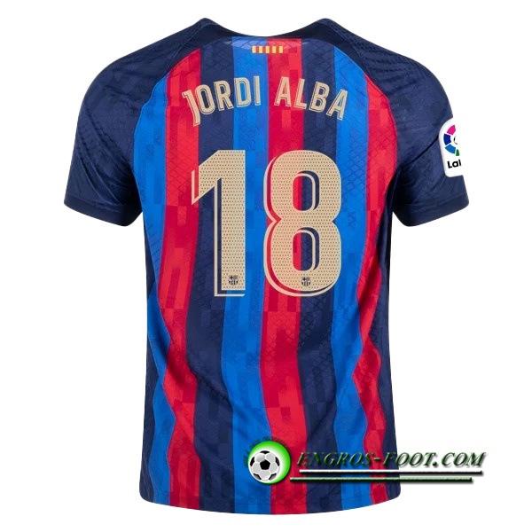 Maillot de Foot FC Barcelone (JORDI ALBA #18) 2022/23 Domicile