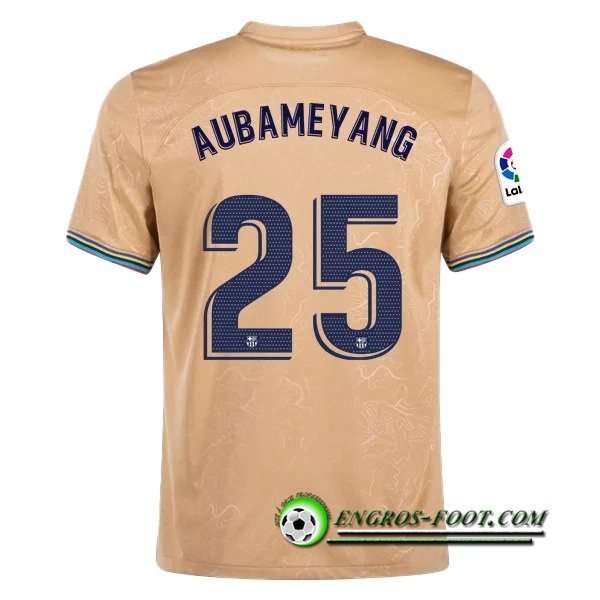 Maillot de Foot FC Barcelone (AUBAMEYANG #25) 2022/23 Exterieur