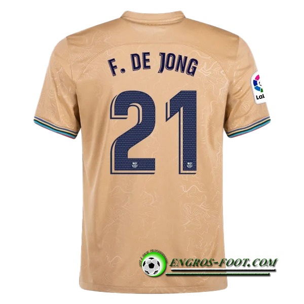 Maillot de Foot FC Barcelone (F.DE JONG #21) 2022/23 Exterieur