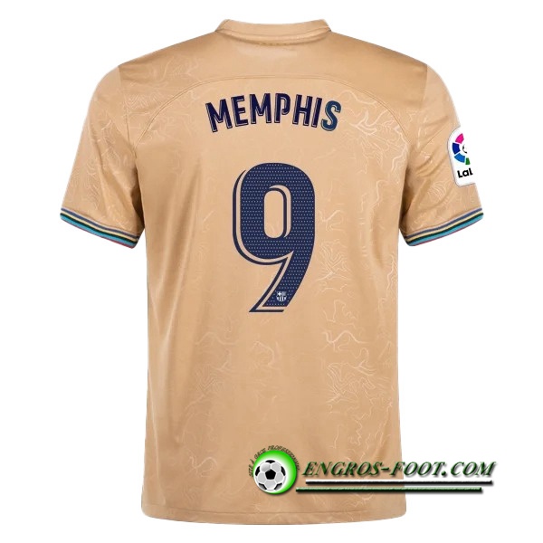 Maillot de Foot FC Barcelone (MEMPHIS #9) 2022/23 Exterieur