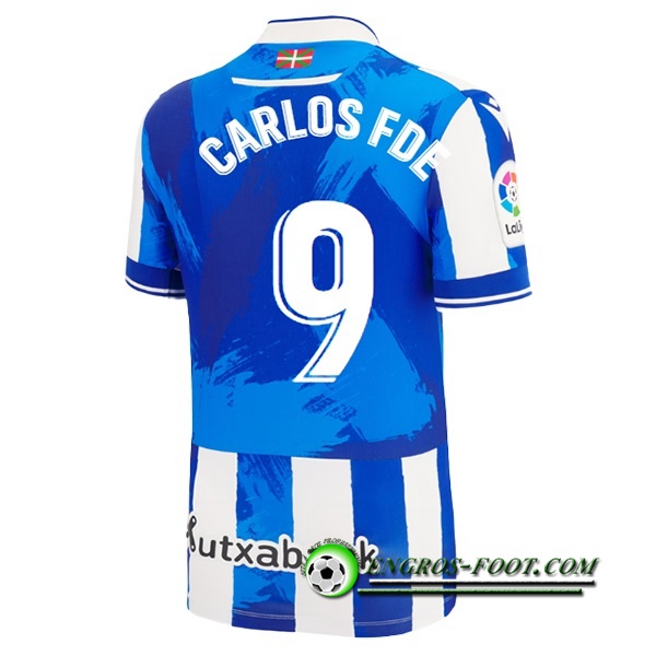 Maillot de Foot Real Sociedad (CARLOS FDEZ #9) 2022/23 Domicile