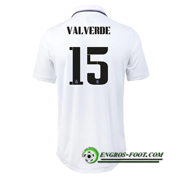 Maillot de Foot Real Madrid (VALVERDE #15) 2022/23 Domicile