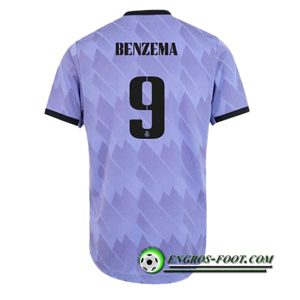 Maillot de Foot Real Madrid (BENZEMA #9) 2022/23 Exterieur