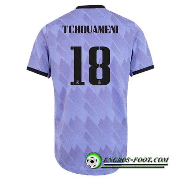 Maillot de Foot Real Madrid (TCHOUAMENI #18) 2022/23 Exterieur