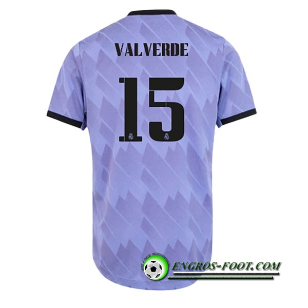 Maillot de Foot Real Madrid (VALVERDE #15) 2022/23 Exterieur