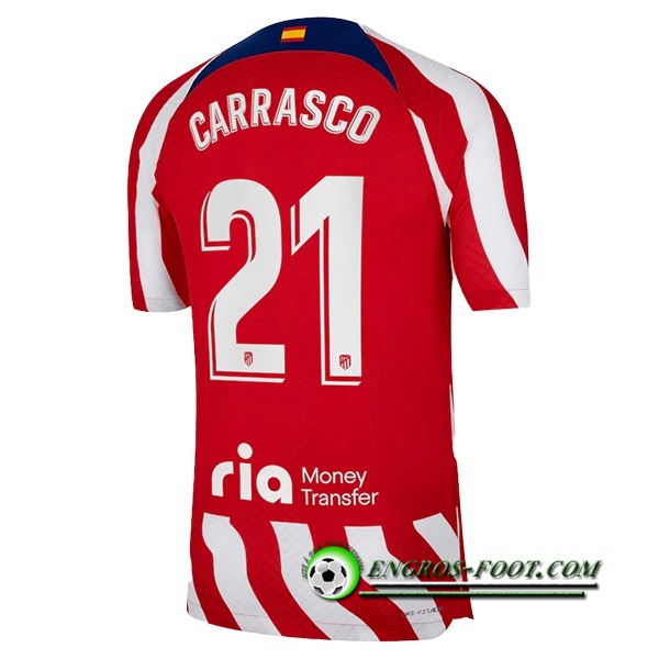 Maillot de Foot Atletico Madrid (CARRASCO #21) 2022/23 Domicile