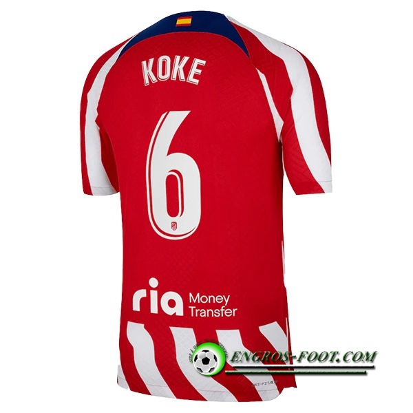 Maillot de Foot Atletico Madrid (KOKE #6) 2022/23 Domicile