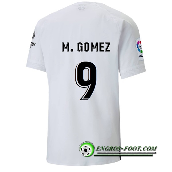 Maillot de Foot Valencia (M. GÓMEZ #9) 2022/23 Domicile