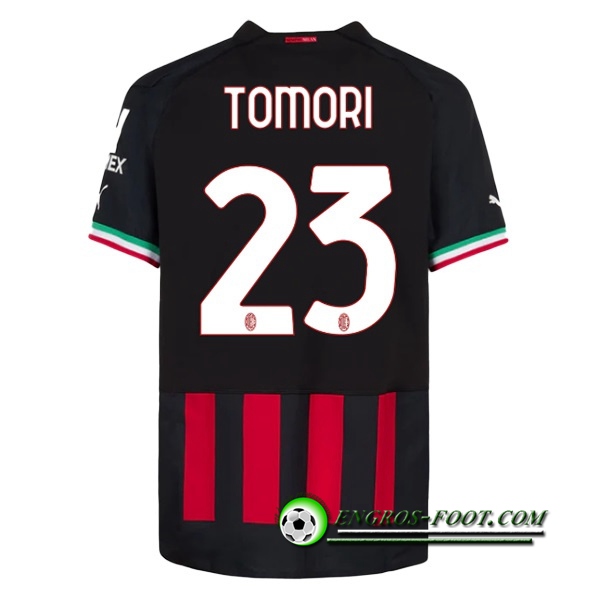 Maillot de Foot Milan AC (TOMORI #23) 2022/23 Domicile