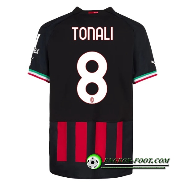 Maillot de Foot Milan AC (TONALI #8) 2022/23 Domicile