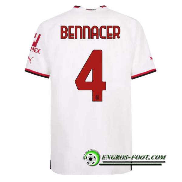 Maillot de Foot Milan AC (BENNACER #4) 2022/23 Exterieur