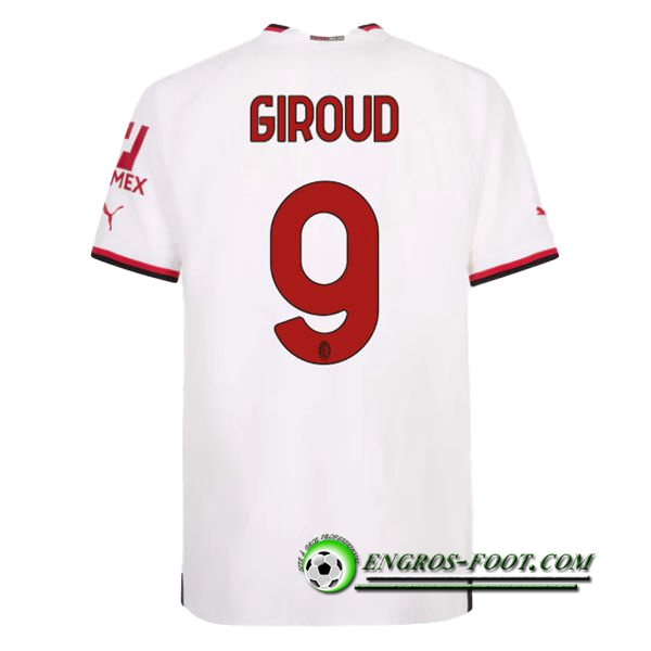 Maillot de Foot Milan AC (GIROUD #9) 2022/23 Exterieur