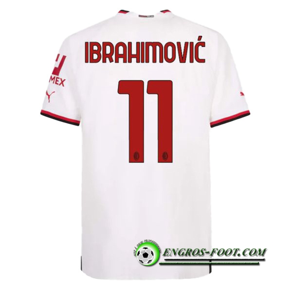 Maillot de Foot Milan AC (IBRAHIMOVIĆ #11) 2022/23 Exterieur