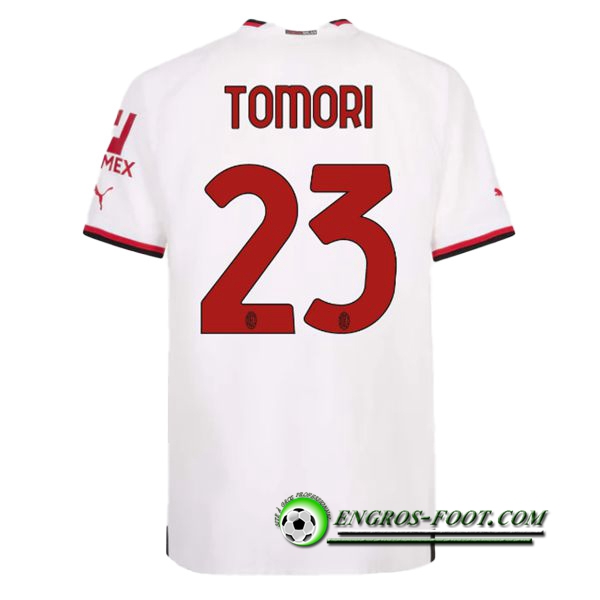 Maillot de Foot Milan AC (TOMORI #23) 2022/23 Exterieur