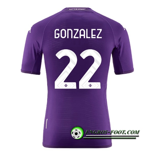 Maillot de Foot ACF Fiorentina (GONZALEZ #22) 2022/23 Domicile