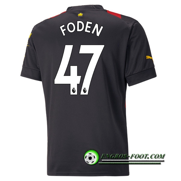 Maillot de Foot Manchester City (FODEN #47) 2022/23 Exterieur