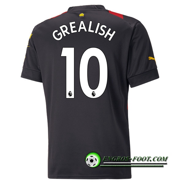 Maillot de Foot Manchester City (GREALISH #10) 2022/23 Exterieur