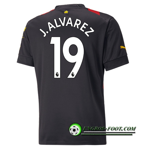 Maillot de Foot Manchester City (J.ALVAREZ #19) 2022/23 Exterieur