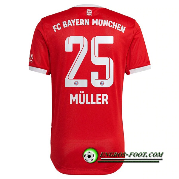 Maillot de Foot Bayern Munich (MÜLLER #25) 2022/23 Domicile