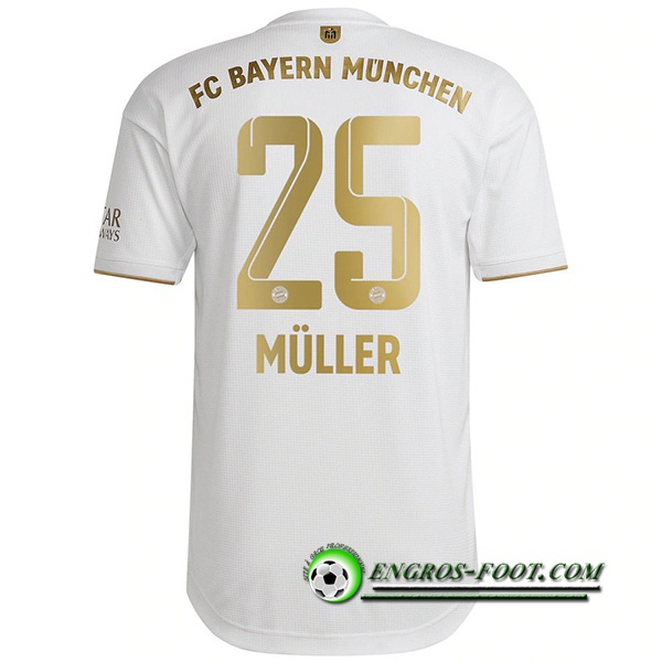 Maillot de Foot Bayern Munich (MÜLLER #25) 2022/23 Exterieur