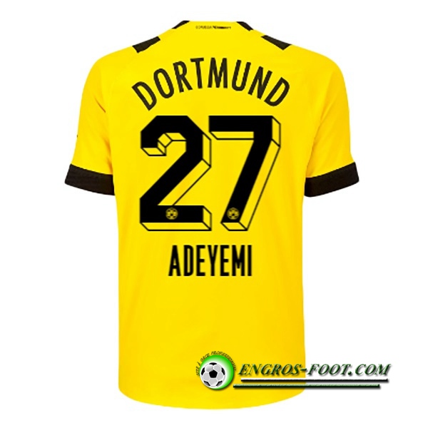 Maillot de Foot Dortmund BVB (ADEYEMI #27) 2022/23 Domicile