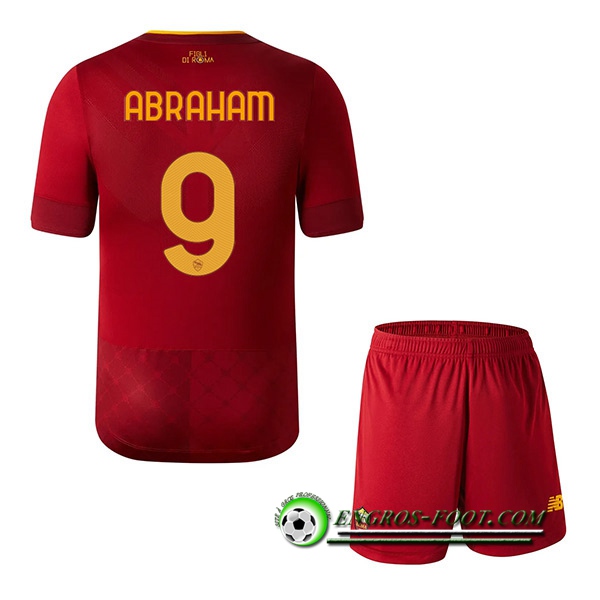 Maillot de Foot As Rome (ABRAHAM #9) Enfants Domicile 2022/23