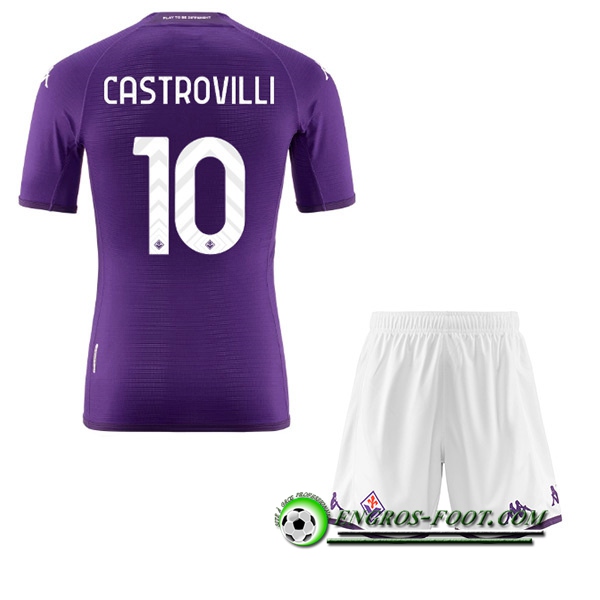 Maillot de Foot ACF Fiorentina (CASTROVILLI #10) Enfants Domicile 2022/23