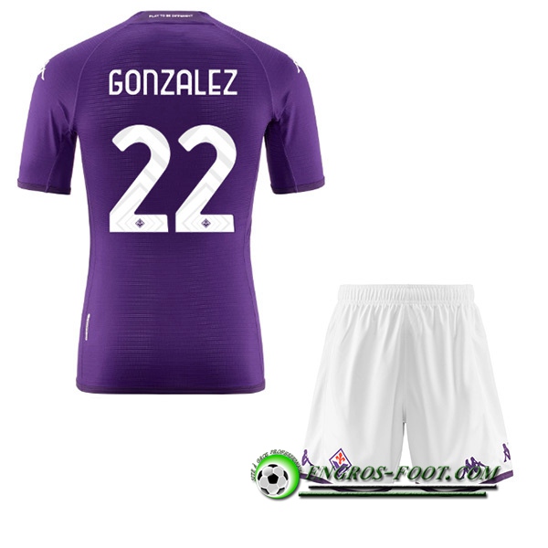 Maillot de Foot ACF Fiorentina (GONZALEZ #22) Enfants Domicile 2022/23