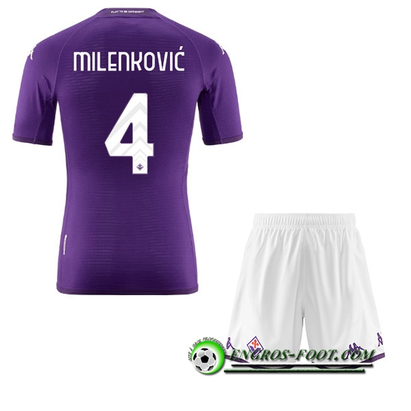 Maillot de Foot ACF Fiorentina (MILENKOVIĆ #4) Enfants Domicile 2022/23