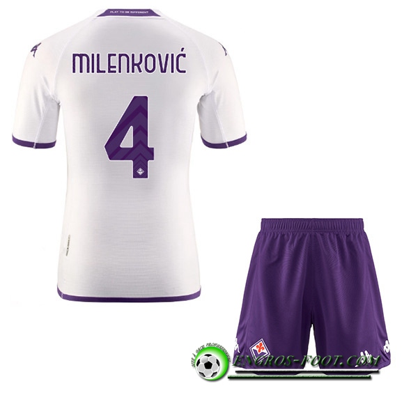 Maillot de Foot ACF Fiorentina (MILENKOVIĆ #4) Enfants Exterieur 2022/23