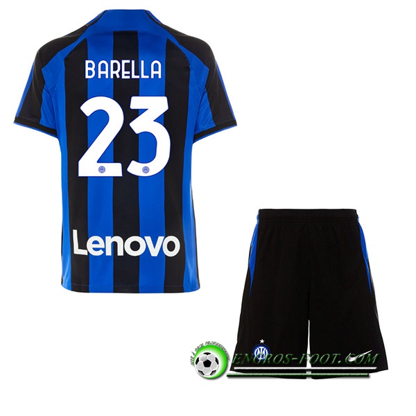 Maillot de Foot Inter Milan (BARELLA #23) Enfants Domicile 2022/23