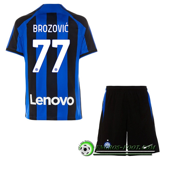 Maillot de Foot Inter Milan (BROZOVIĆ #77) Enfants Domicile 2022/23