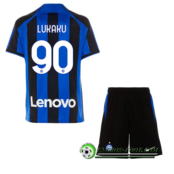 Maillot de Foot Inter Milan (LUKAKU #90) Enfants Domicile 2022/23