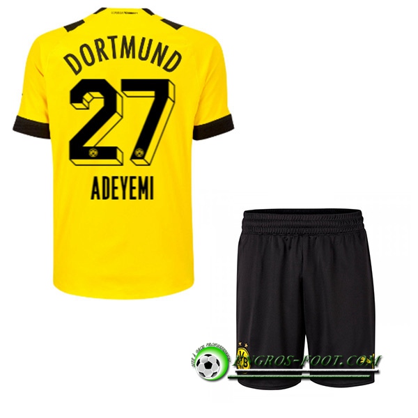 Maillot de Foot Dortmund BVB (ADEYEMI #27) Enfants Domicile 2022/23