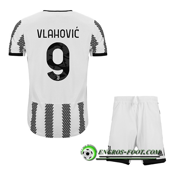 Maillot de Foot Juventus (VLAHOVIĆ #9) Enfants Domicile 2022/23