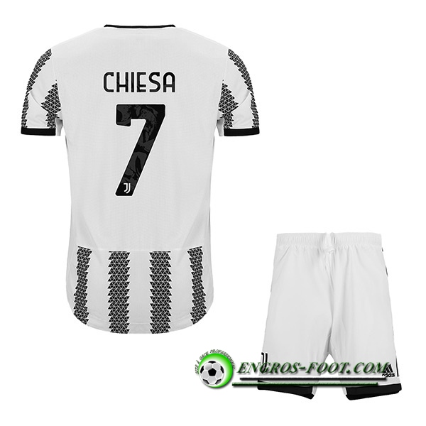 Maillot de Foot Juventus (CHIESA #7) Enfants Domicile 2022/23