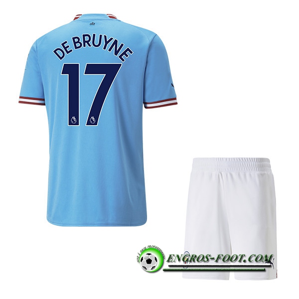 Maillot de Foot Manchester City (DE BRUYNE #17) Enfants Domicile 2022/23