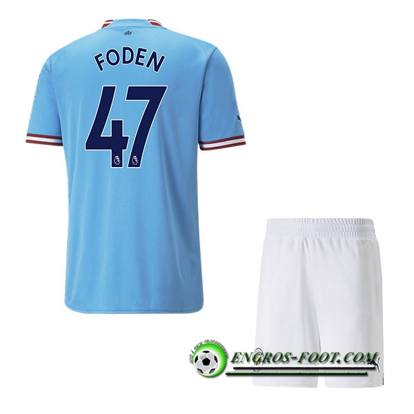 Maillot de Foot Manchester City (FODEN #47) Enfants Domicile 2022/23