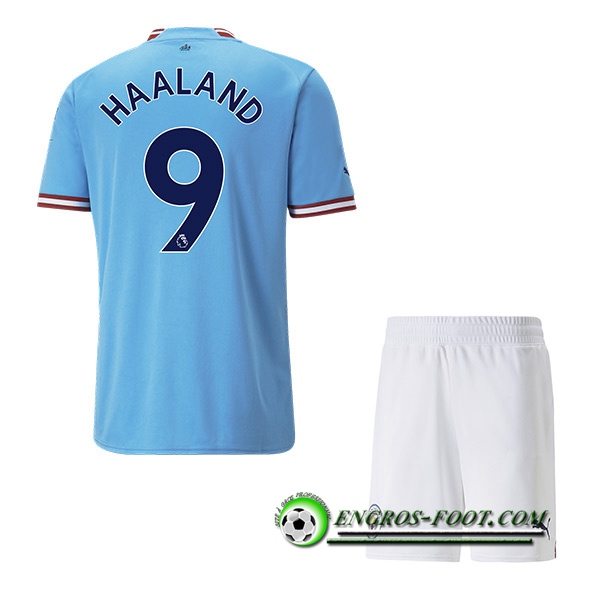 Maillot de Foot Manchester City (HAALAND #9) Enfants Domicile 2022/23