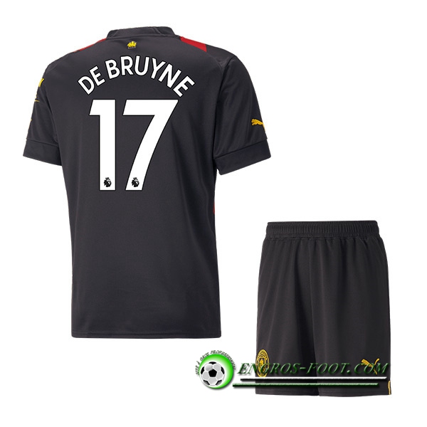 Maillot de Foot Manchester City (DE BRUYNE #17) Enfants Exterieur 2022/23