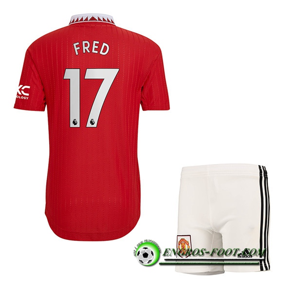 Maillot de Foot Manchester United (FRED #17) Enfants Domicile 2022/23