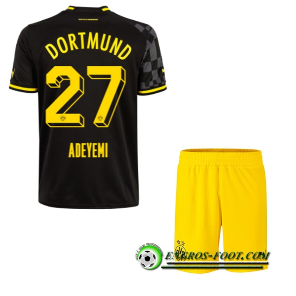 Maillot de Foot Dortmund BVB (ADEYEMI #27) Enfants Exterieur 2022/23