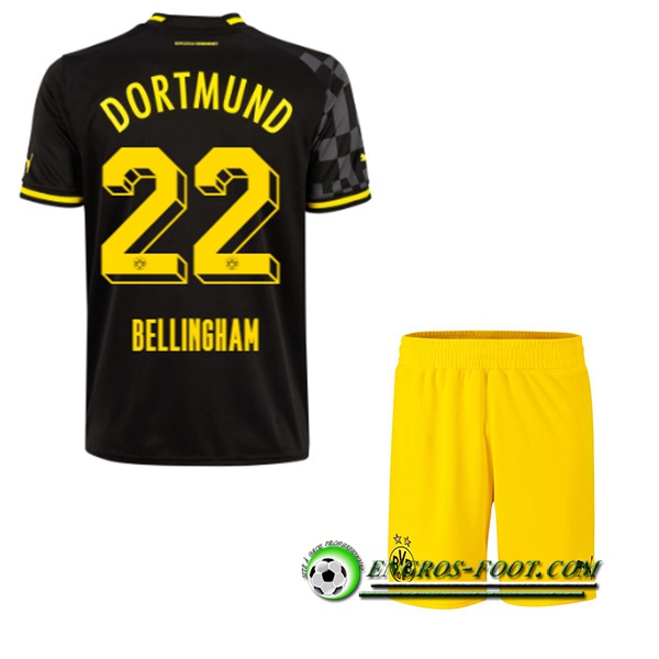 Maillot de Foot Dortmund BVB (BELLINGHAM #22) Enfants Exterieur 2022/23