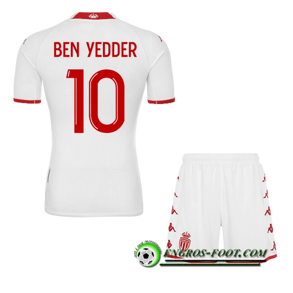 Maillot de Foot AS Monaco (BEN YEDDER #10) Enfants Domicile 2022/23