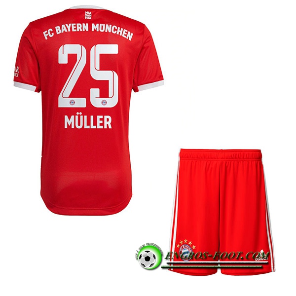 Maillot de Foot Bayern Munich (MÜLLER #25) Enfants Domicile 2022/23