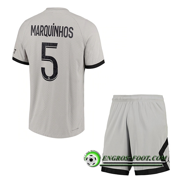 Maillot de Foot PSG (MARQUINHOS #5) Enfants Exterieur 2022/23