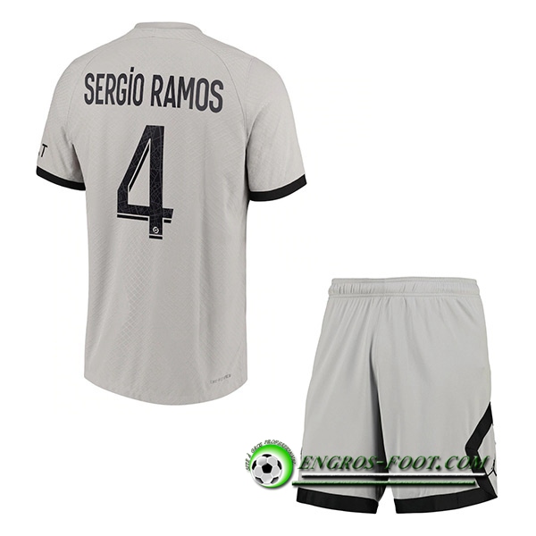 Maillot de Foot PSG (SERGIO RAMOS #4) Enfants Exterieur 2022/23