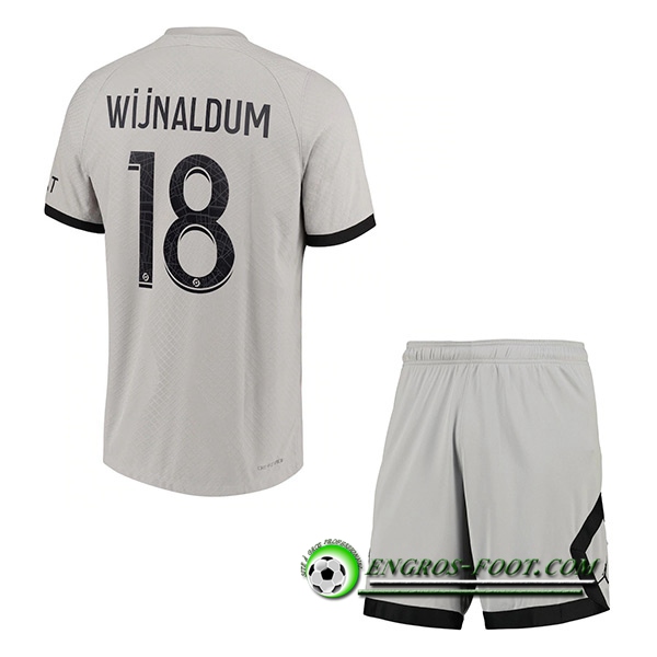 Maillot de Foot PSG (WIJNALDUM #18) Enfants Exterieur 2022/23