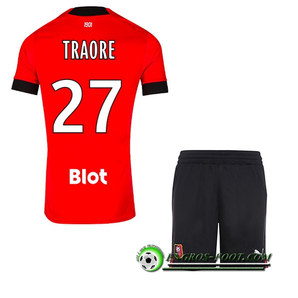 Maillot de Foot Stade Rennais (TRAORE #27) Enfants Domicile 2022/23