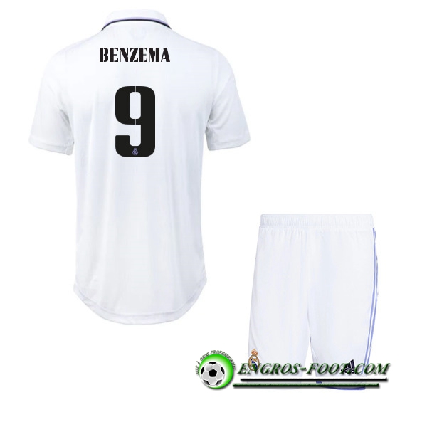 Maillot de Foot Real Madrid (BENZEMA #9) Enfants Domicile 2022/23